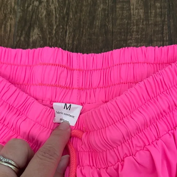 Vibrant Pink butterfly Women's athletic Shorts with built in shorts liner M - Picture 2 of 4